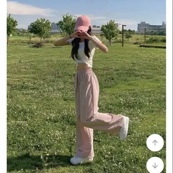 바스락밴딩팬츠 핑크