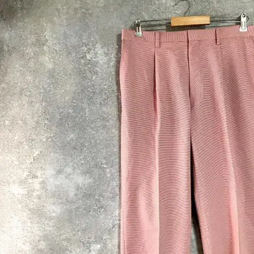 Munsingwear 슬랙스 레드 계열 와이드 원턱 집업