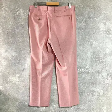 새상품급 Munsingwear 골프 슬랙스 레드 계열 와이드 원턱