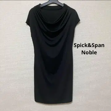 Spick & Span Noble 슬리브리스 드레이프 티셔츠 블랙