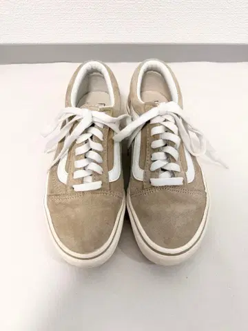 [ 새상품급 ] VANS 베이지 스웨이드 통굽 스니커즈