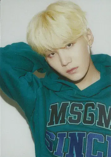 BTS THE BEST FC 한정판 SUGA 클리어 포토 카드 MIC Drop