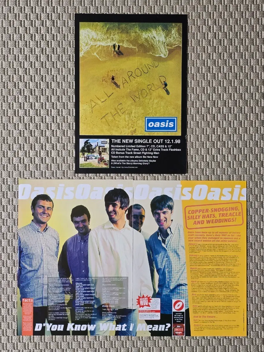 포스터 oasis 오아시스 스크랩 3장