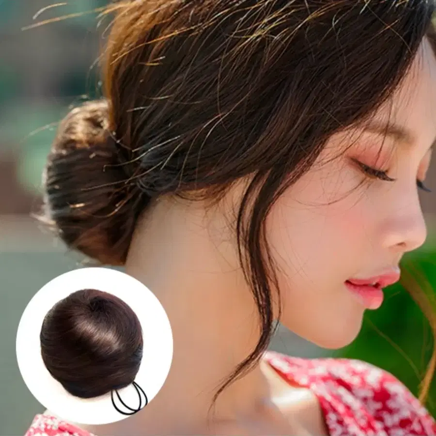 올림머리 부분가발 똥머리