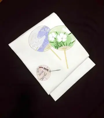 나고야 오비 이자와야 신시오제 오비 새상품급 부채 패턴