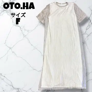 OTO.HA 반팔 롱 원피스 시어 레이어드