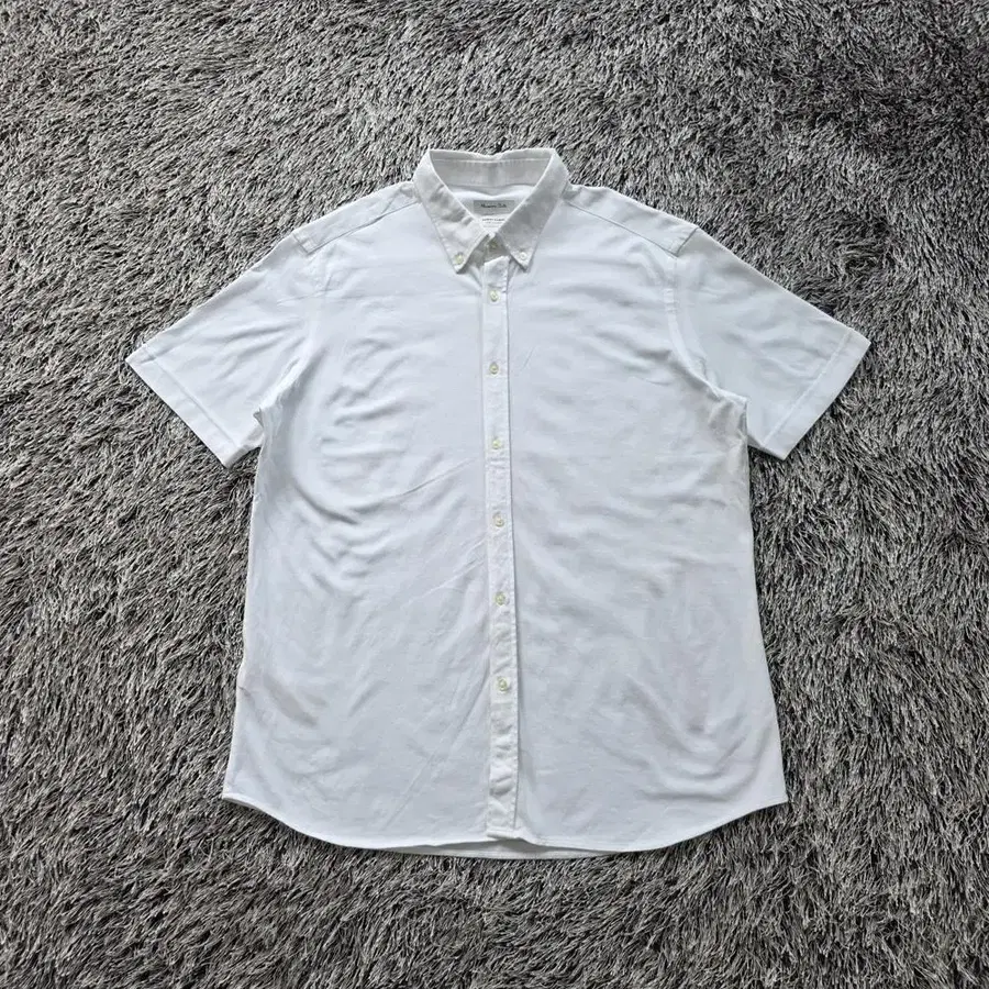 마시모두띠 화이트 버튼다운 반팔셔츠/남성(2XL)/ST3859