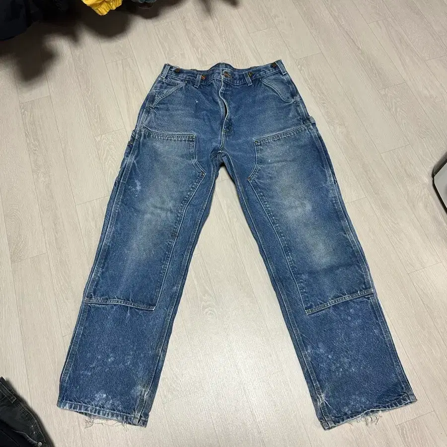 빈티지 칼하트 더블니 데님