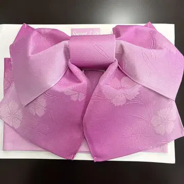 유카타용 히라오비 핑크 벚꽃 패턴