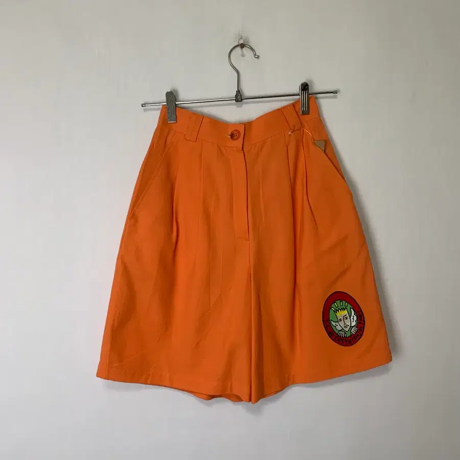 까스텔바작 빈티지 로고 하이웨스트 여성 반바지 XXS 오렌지