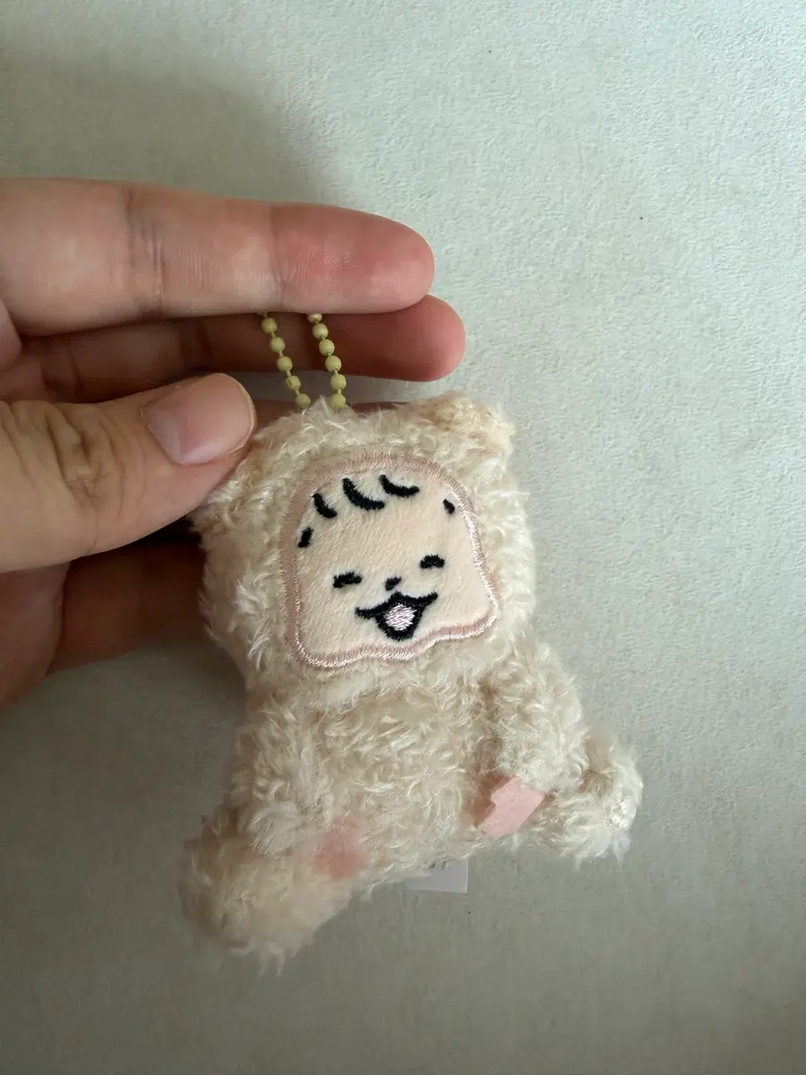 아기곰탈 인형 키링 베이지색