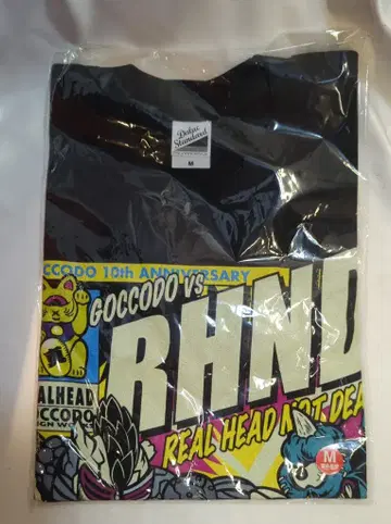 REAL HEAD/고코도 고코도 VS REAL HEAD 티셔츠 갓도 10주년 기념 블랙