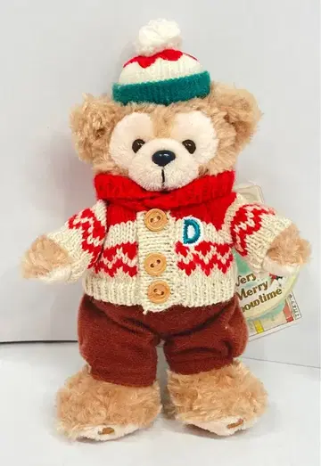 도쿄디즈니씨 인형 배지 Duffys' Christmas 더피(브라운 팬츠)/Very Merry Snowtime 2015