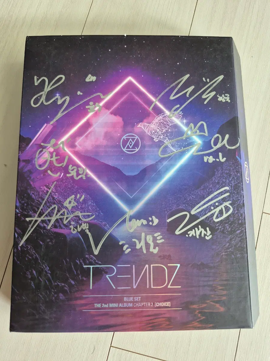 친필사인 트렌드지 TRENDZ BLUE SET 2집 미니앨범 CD 택배비포함