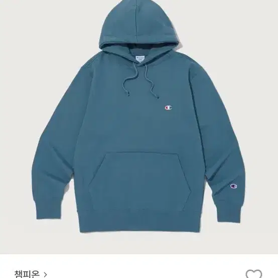 챔피온 C로고 후드 티셔츠 Turquoise Blue