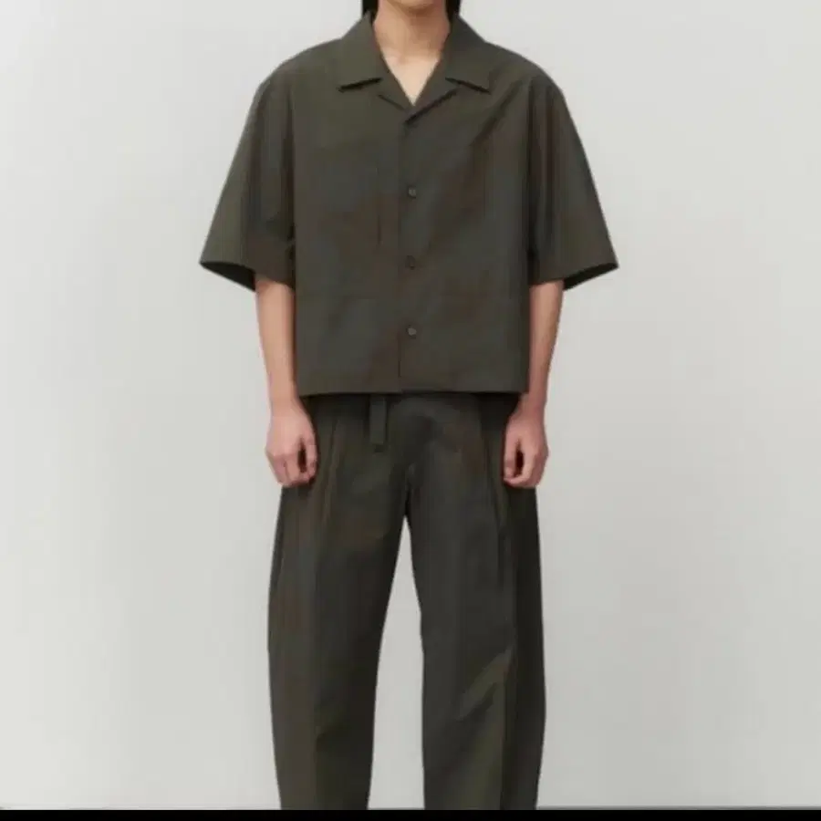 25SS 아모멘토 포켓 하프 셔츠 브라운 L