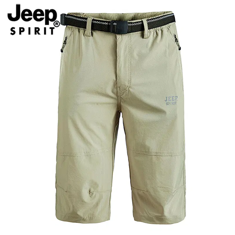 JEEP SPIRIT 남성 아웃도어 7부 반바지 밴딩 캐주얼 팬츠