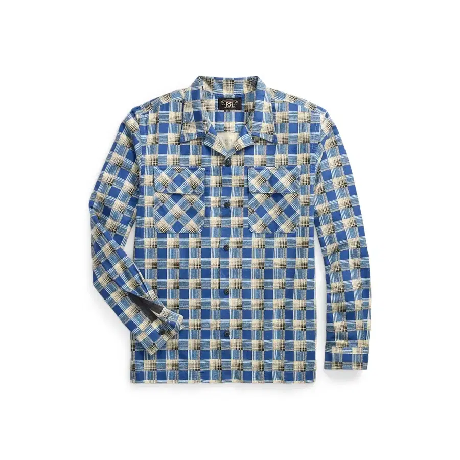 RRL 플래드 프린트 캠프 셔츠