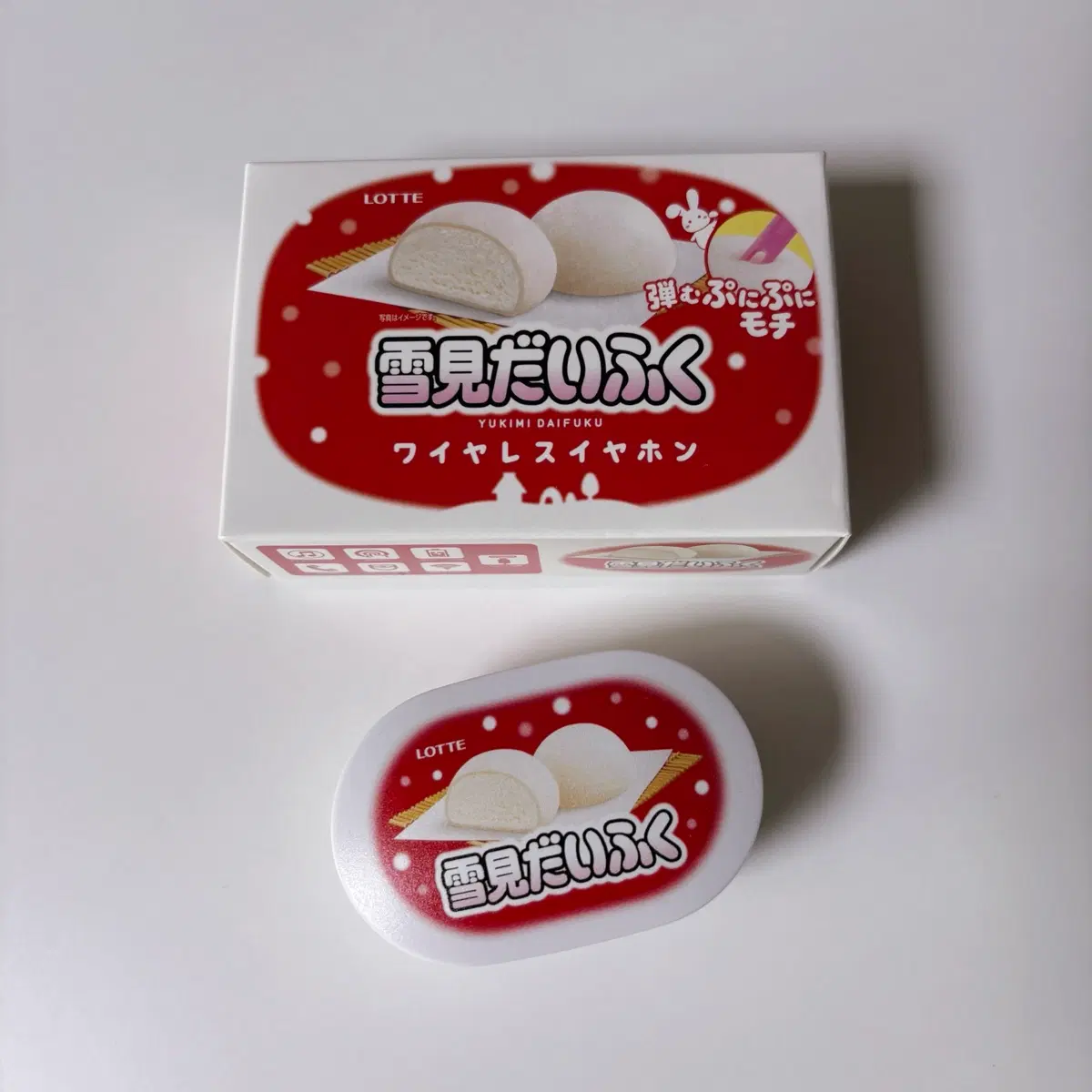 [작동X/장식용] 일본 아이스크림 무선 이어폰 유키미다이후쿠 찹쌀 모찌 가챠 소품