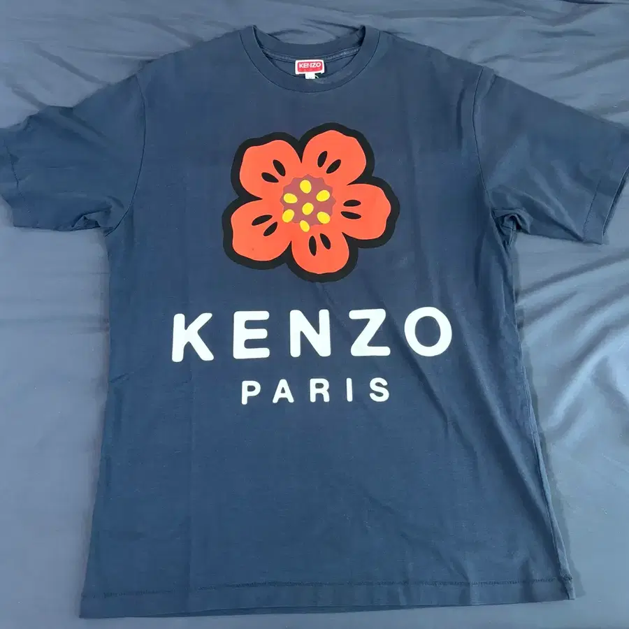 겐조 kenzo 보케 플라워 티셔츠 미드나잇 블루