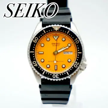 SEIKO 다이버 워치 6458-600A 오렌지 다이얼 데이데이트