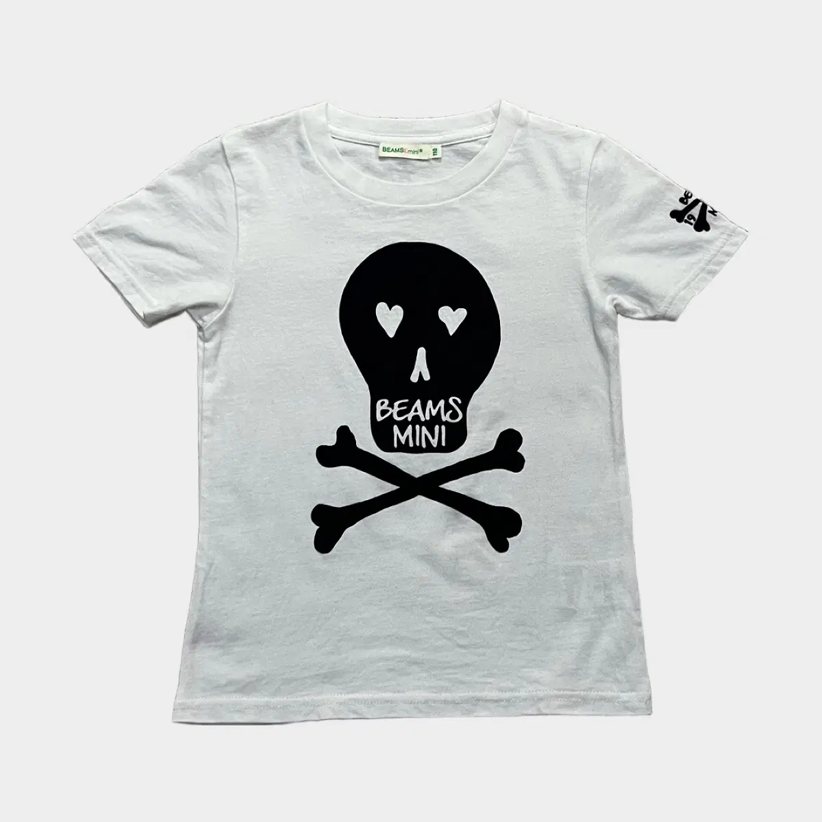 Beams mini 키즈 해골 프린팅 반팔티