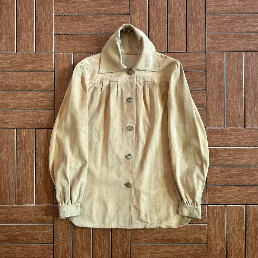 80-90s Cesare Piccini 스웨이드 레더 셔츠 자켓 38