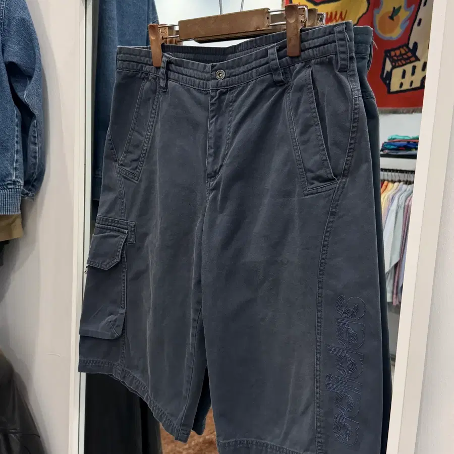 00s Adidas 아디다스 빈티지 페이딩 카고 쇼츠 (34inch)