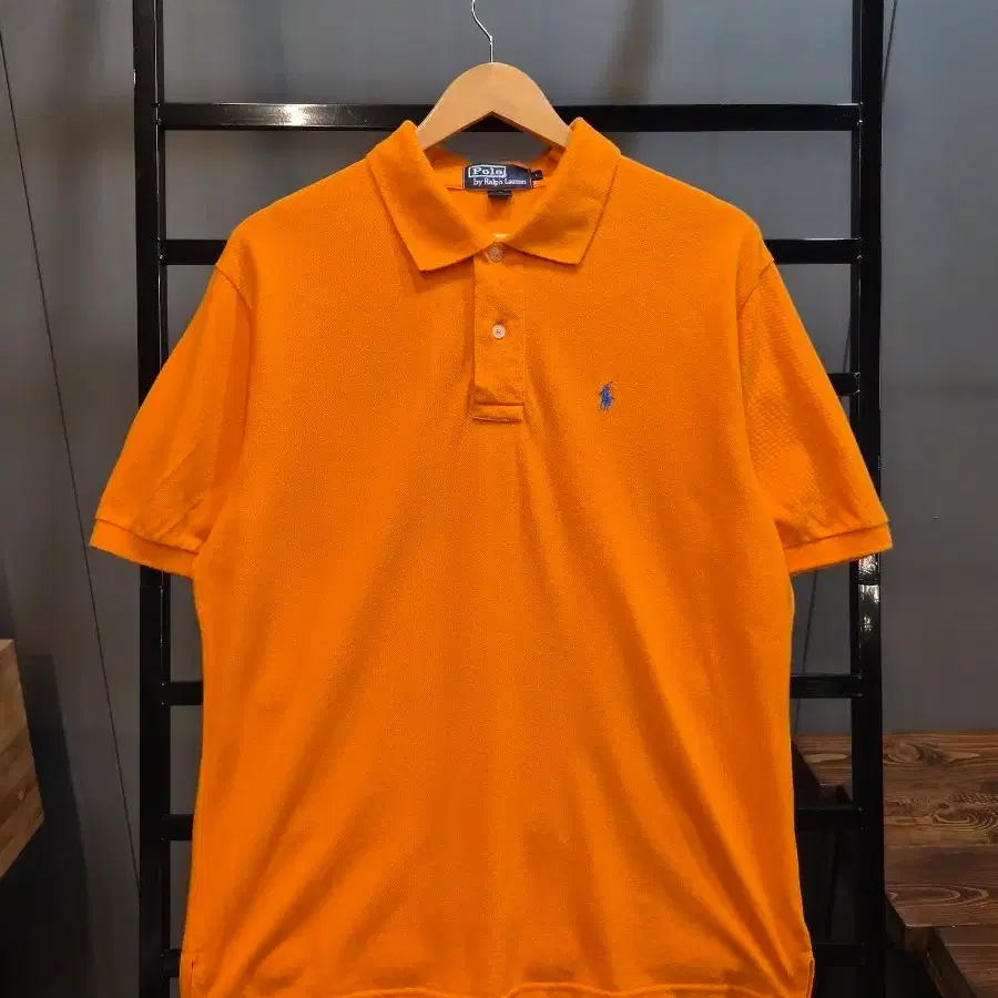 [L] 폴로 랄프로렌 POLO RALPH LAUREN 오렌지 피케 카라 반팔 티셔츠 3.9