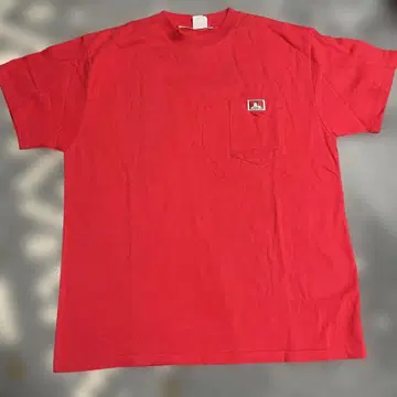 새상품 90s 벤 데이비스 포켓 T셔츠 빨간색 M 데드스탁 빈티지