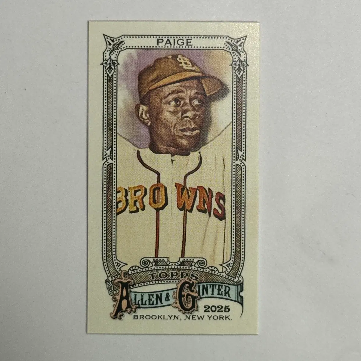 세인트루이스 사첼 페이지 알렌 앤 긴터 미니 야구 카드