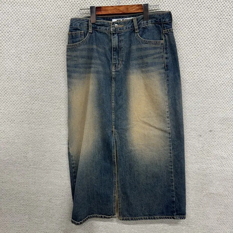 블랙업 데님 스커트 L H00092