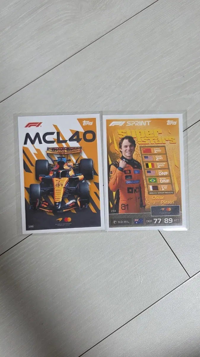 f1 에프원 2026 탑스 터보 어택 카드 오스카 피아스트리 일괄