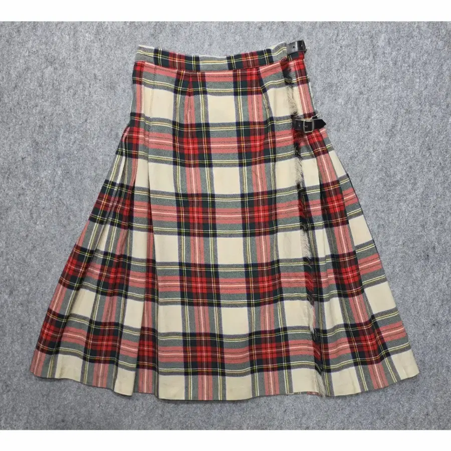 Clan Laird 클랜레어드 스코틀랜드 빈티지 타탄체크 울 킬트 랩 스커트