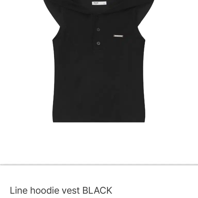 미세키 서울 Line hoodie vest BLACK