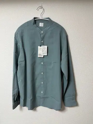 EDIFICE 밴드 카라 긴팔 셔츠 그린 XL
