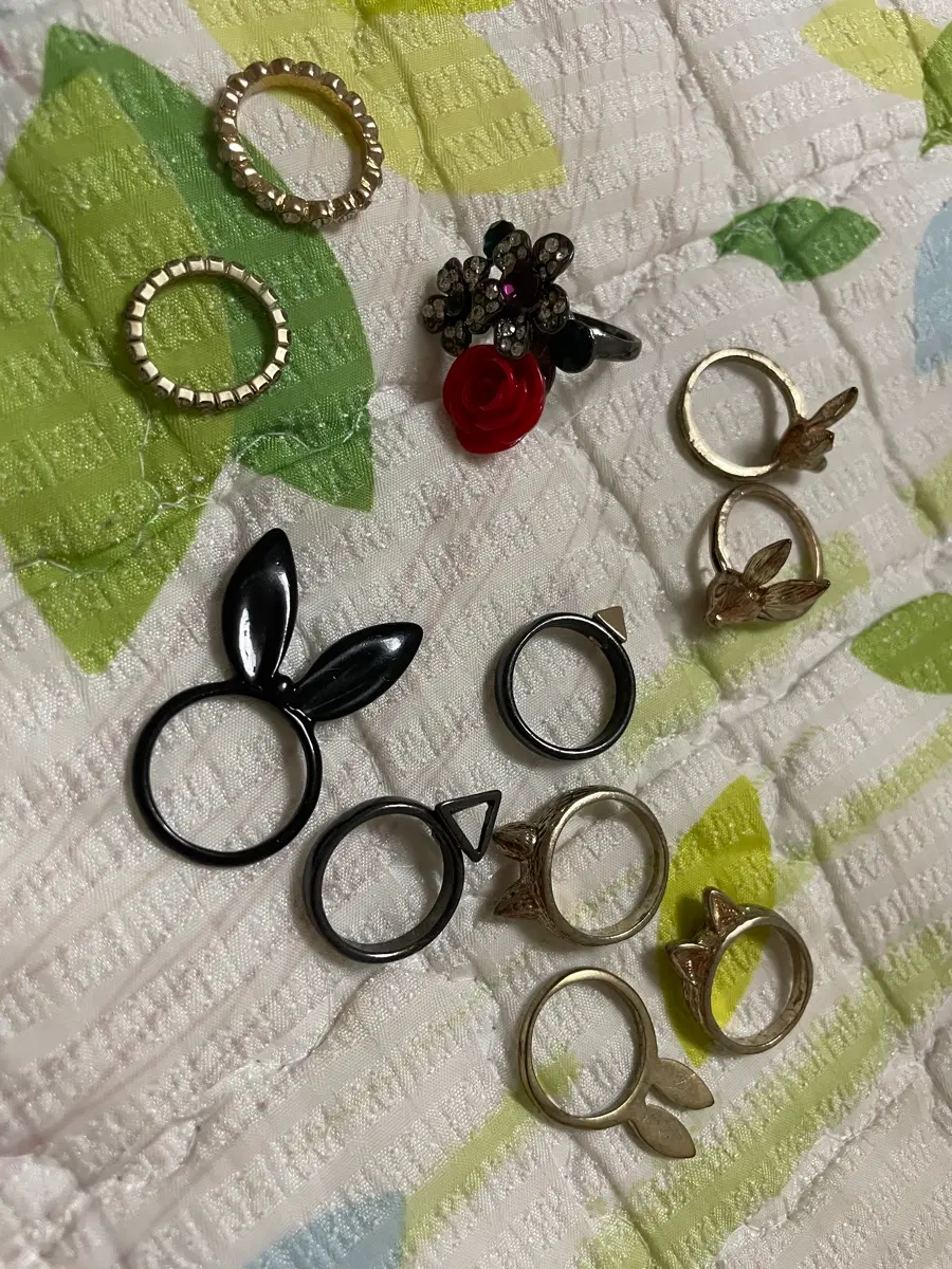 빈티지 반지 패션 반지 큐빅 반지 장미 토끼 동물 고양이 반지