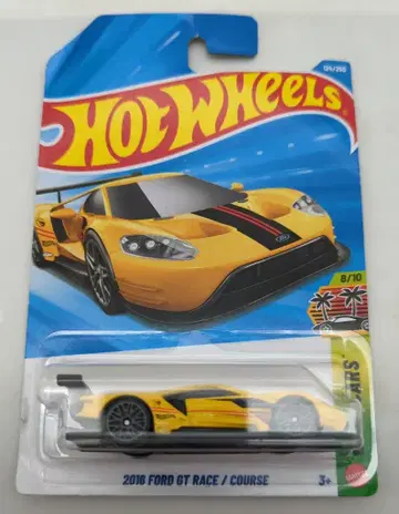 MATTEL HOTWHEELS EXOTICARS 8/10 JJM05/TH 2016 포드 GT 레이스/코스 옐로우 124/250