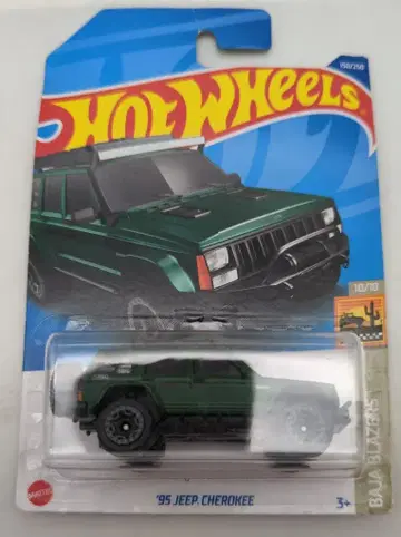 MATTEL HOTWHEELS BAJA BLAZERS 10/10 HHF32 '95 JEEP CHEROKEE 그린 150/250