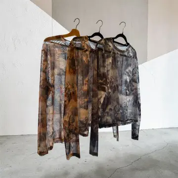 [restock] 서양 회화 t셔츠 메쉬 시스루