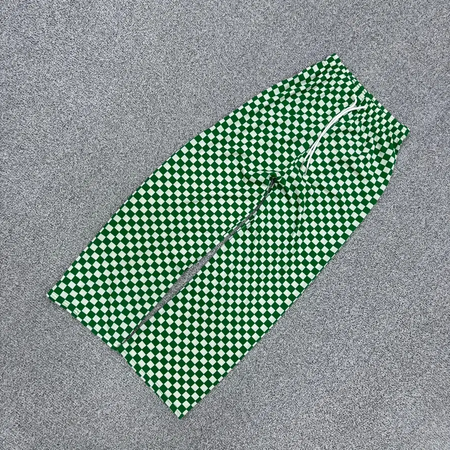 실측확인 빈티지 체커보드 패턴 밴딩 바지 0727J2