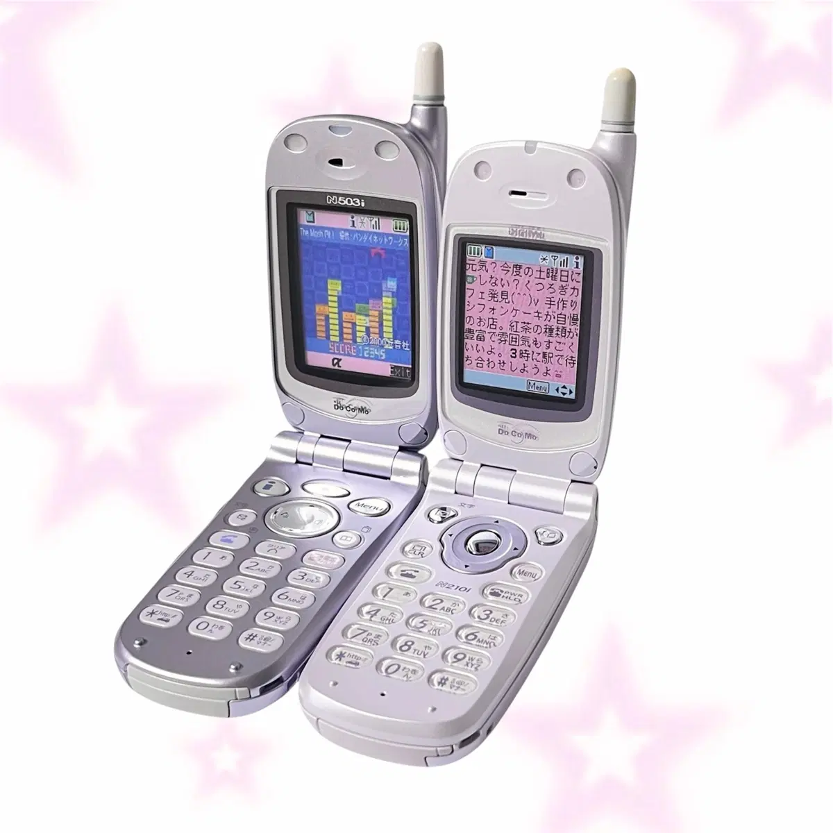 고전 도코모 핑크 목업폰 일본 모형폰 폴더폰 핸드폰 휴대폰 y2k docomo