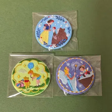 Disney Characters 자수 캔뱃지 푸우 백설공주 피노키오