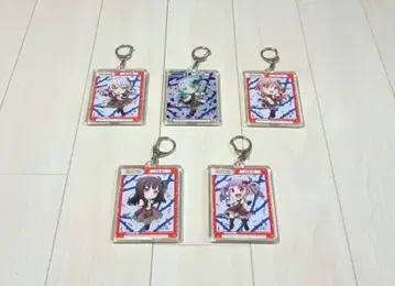 뱅드림 걸파 Re버스 Roselia 카드 키링 5개 세트