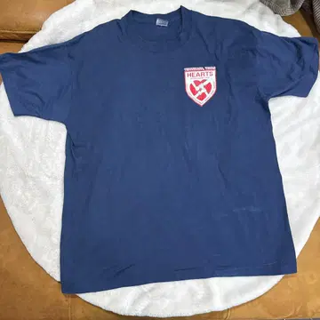 90s Fruit of the Loom HEARTS 티셔츠 XL 네이비