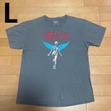 NIRVANA 티셔츠 In Utero Angel 구제 의류 L 사이즈