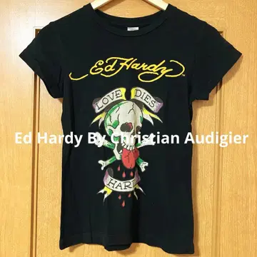[분위기 발군] Ed Hardy 에드하디 블랙 해골 쁘띠T Y2K