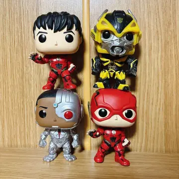 FUNKO POP! 플래시 사이보그 범블비 4체 세트