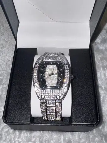 [ GRA 감정서 박스 포함 ] iced out watch Moissanite
