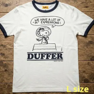 미사용급 The DUFFER of St GEORGE 스누피 콜라보 T셔츠